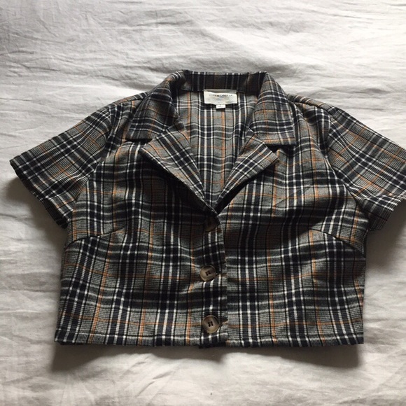 ❌ NWOT Plaid Crop Top from Cotton Candy LA - Picture 2 of 4